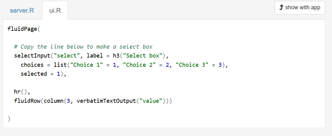 Select Box UI Code